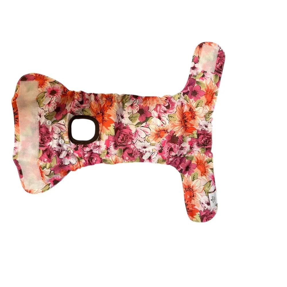 CuteBone Female Dog Diaper Floral Print Washable Reusable Pet Panty Medium‎
